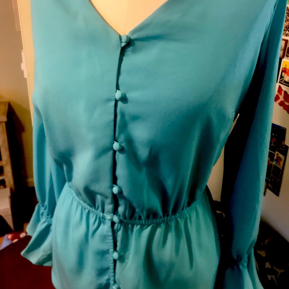 Lane Bryant Peplum Peasant Blouse 14/16